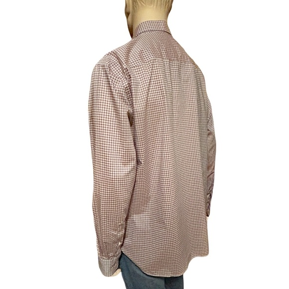 Joseph Abboud Check Dress Shirt Cotton Button Down Collar Long Sleeve Luxury - Picture 5 of 15
